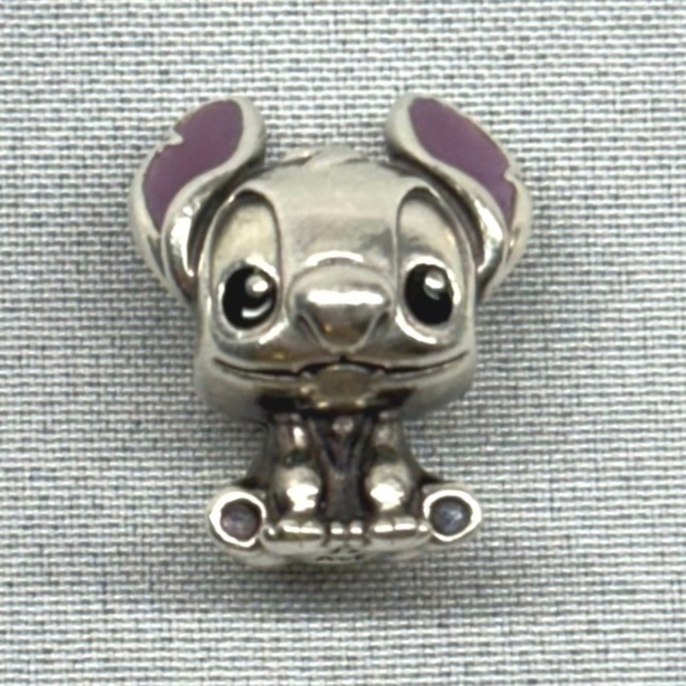 Pandora Stitch Charm Disney Unisex Silver Excellent S925 ALE Enamel 798844C01